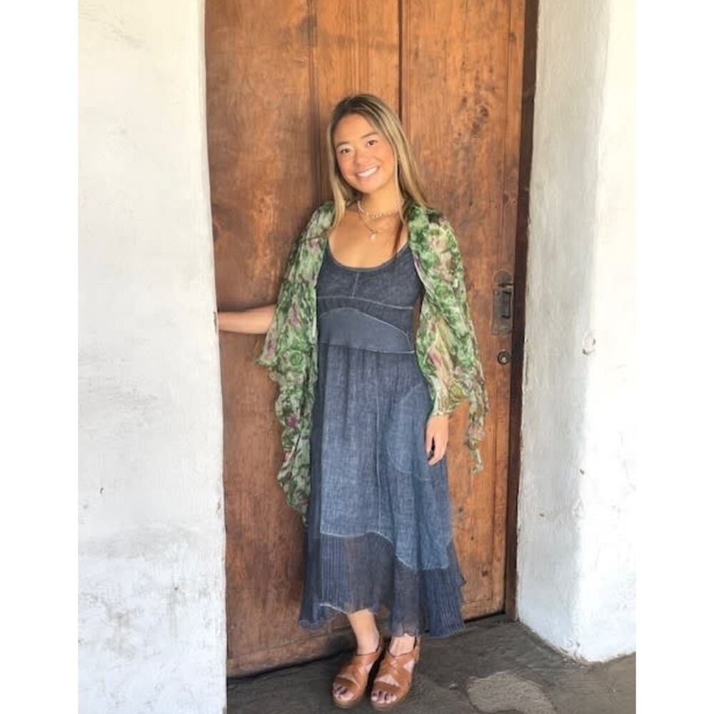 Inizio Linen Magic Lyric Dress - Indigo Blue, Women's S - Picture 1 of 9